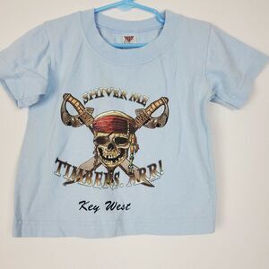 Pirate T-Shirt Jolly Roger Skull Crossbones Key West‎ XS
